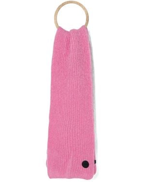 MMC Studio Bufanda con motivo del logo - Rosa