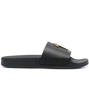Giuseppe Zanotti ロゴプレート サンダル - ブラック