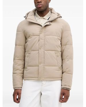 Guess Hooded Puffer Jacket - Natural