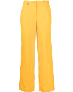 Patrizia Pepe Pantalon Ample À Taille Basse - Yellow