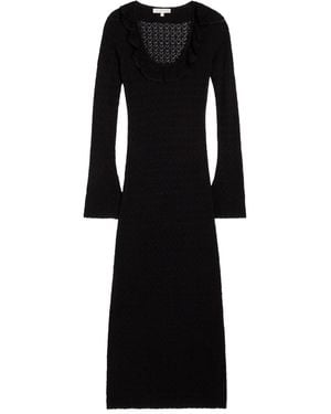 LoveShackFancy Bell-Sleeve Midi Dress - Black