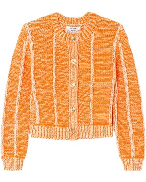 RE/DONE Baby Crewneck Cardigan - Orange