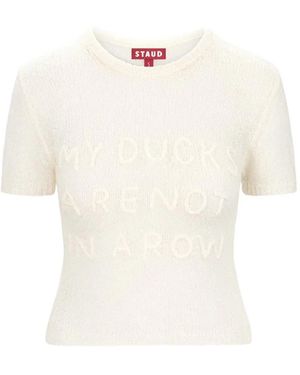 STAUD Ducks in a Row T-Shirt - Weiß