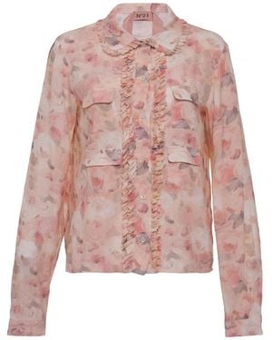 N°21 Ruffled Floral Blouse - Pink