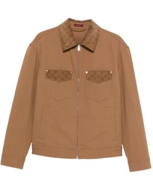 Gucci Jacke Mit Gemustertem Kragen - Braun
