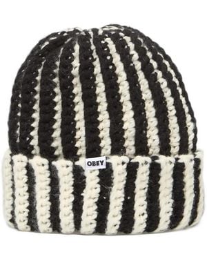 Obey Scout Chunky-Knit Beanie Hat - Black