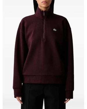 Lacoste Piqué-Sweatshirt Mit Reißverschluss - Rot