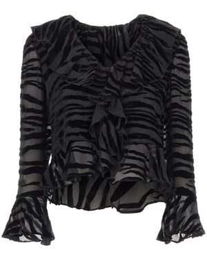 RIXO London Blusa Tracye - Nero