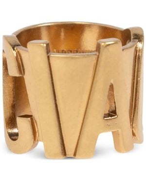 Moschino Anillo con logo - Metálico