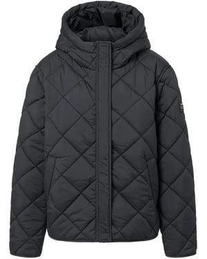 Ecoalf Verin Quilted Hooded Jacket - Black