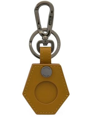 Lancel Leather Airtag Keyring - Metallic
