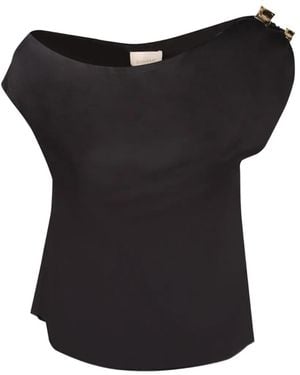 Danamé Embellished Boat-Neck Top - Black