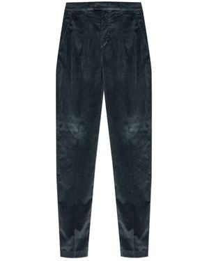 Eleventy Cordhose mit Falten - Blau