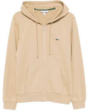Lacoste Zipped Hoodie - Natural