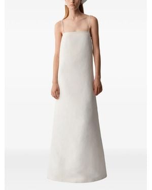 Calvin Klein Open-Back Spaghetti-Strap Dress - White