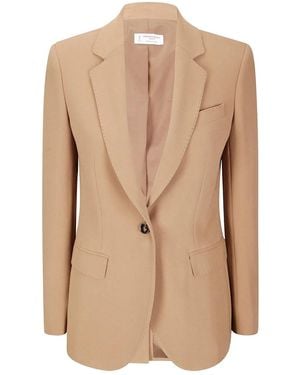 Alberto Biani Single-Button Notched-Lapel Blazer - Natural
