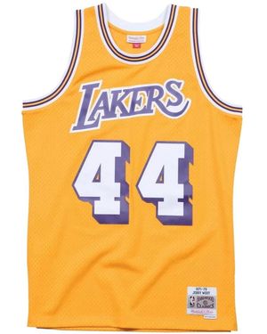 Mitchell & Ness Top Sin Mangas Authentic Nba La Lakers 71 Jerry West - Naranja