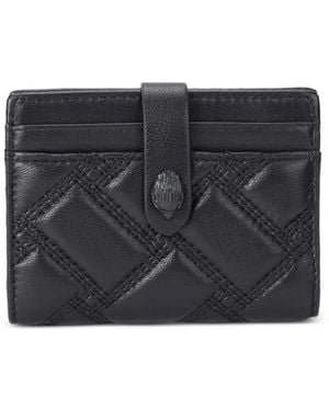 Kurt Geiger Quilted Eagle-Plaque Card Holder - Black