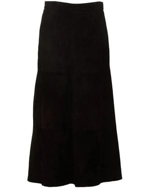 Max Mara Fiorire Suede Skirt - Black