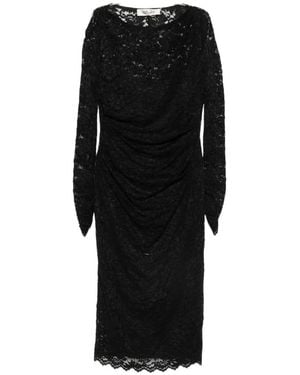 Diane von Furstenberg Darrius Long-Sleeve Mini Dress - Black