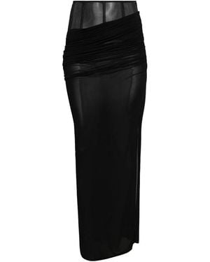 Christopher Esber Corset Draped Skirt - Black