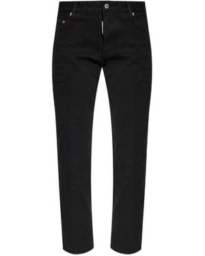 DSquared² Teddy Silver-tone Button Jeans - Black