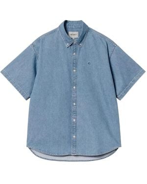 Carhartt Lucas Short-Sleeve Denim Shirt - Blue