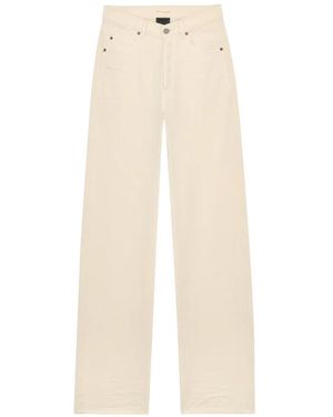 Saint Laurent Vaqueros Estilo Baggy Con Cintura En V - Blanco