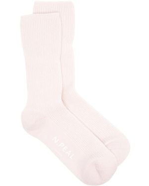 N.Peal Cashmere カシミア 靴下 - ピンク