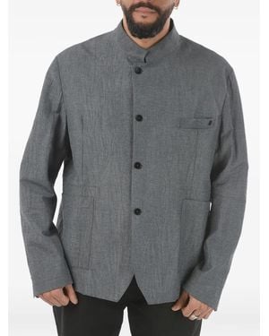 Ixos Negramaro Single-Breasted Korean-Collar Jacket - Grey