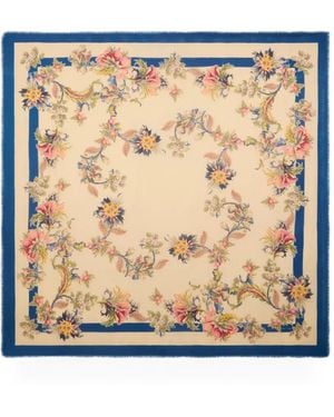 Etro Floral-Motif Jacquard Shawl - Metallic