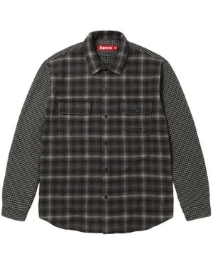 Supreme Plaid Houndstooth Shirt - Gray