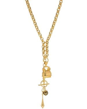 Marlyn Schiff Suzan Charm-Detail Necklace - Metallic