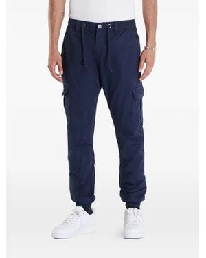 Urban Classics Drawstring-Waist Cargo Pants - Blue