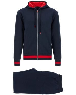 Kiton Contrast-Band Tracksuit - Blue