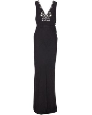 Chloé Ro05 Jacquard Floral Silk Dress - Black