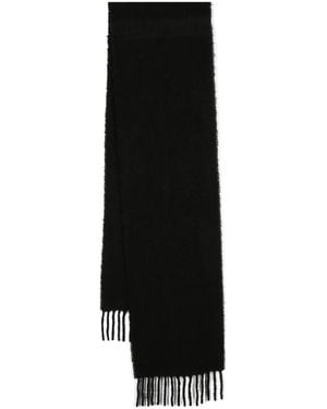 TOTEME Monogram Leather Patch Scarf - Black