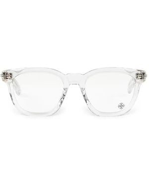 Chrome Hearts Smoke Show Square-Frame Glasses - White