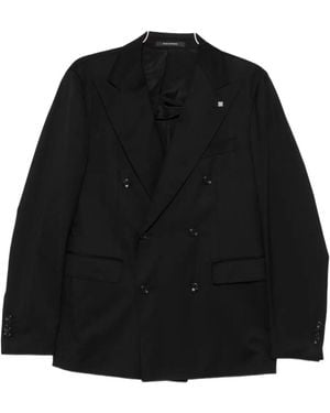 Tagliatore Double-breasted wool suit - Schwarz
