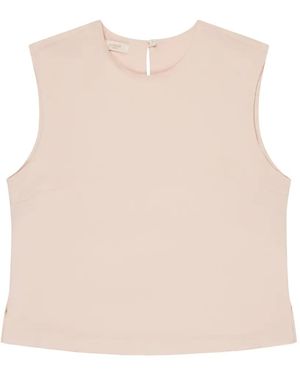 Glanshirt Crew-Neck Blouse - Natural