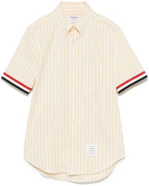 Thom Browne Checked Shirt - Natural