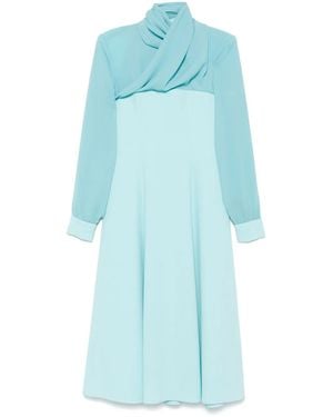 Isabel Sanchis Drapiertes Maxikleid - Blau