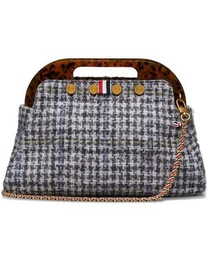 Thom Browne Medium Bermuda Shoulder Bag - White