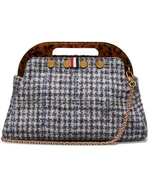 Thom Browne Medium Bermuda Shoulder Bag - White