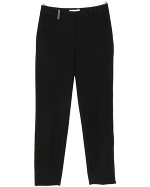 Peserico Belt-Loop Slim-Fit Pants - Black