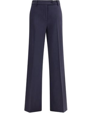 True Royal Button-Fastening Wide-Leg Pants - Blue