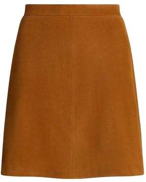 Kiton Lederrock Mit Samt-Finish - Braun