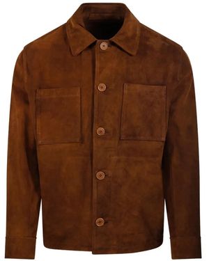 Salvatore Santoro Suede Patch-Pocket Jacket - Brown