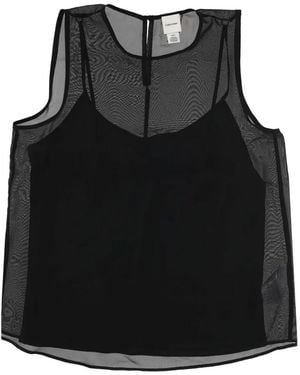 Calvin Klein Mesh Sleeveless Top - Black