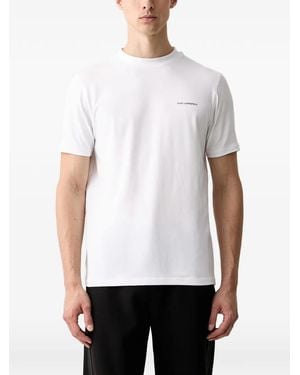 KARL LAGERFELD Logo-Plaque T-Shirt - White